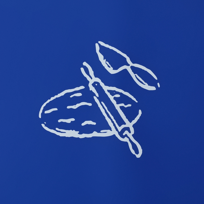 Коврик для выпечки с разметкой Доляна &laquo;Эрме&raquo;, силикон, 40&times;30 см, цвет синий