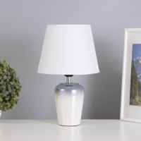 Лампа настольная "Блеск" 1х40Вт Е27 мягкий серый 20х20х32см Лампа настольная "Блеск" 1х40Вт Е27 мягкий серый 20х20х32см