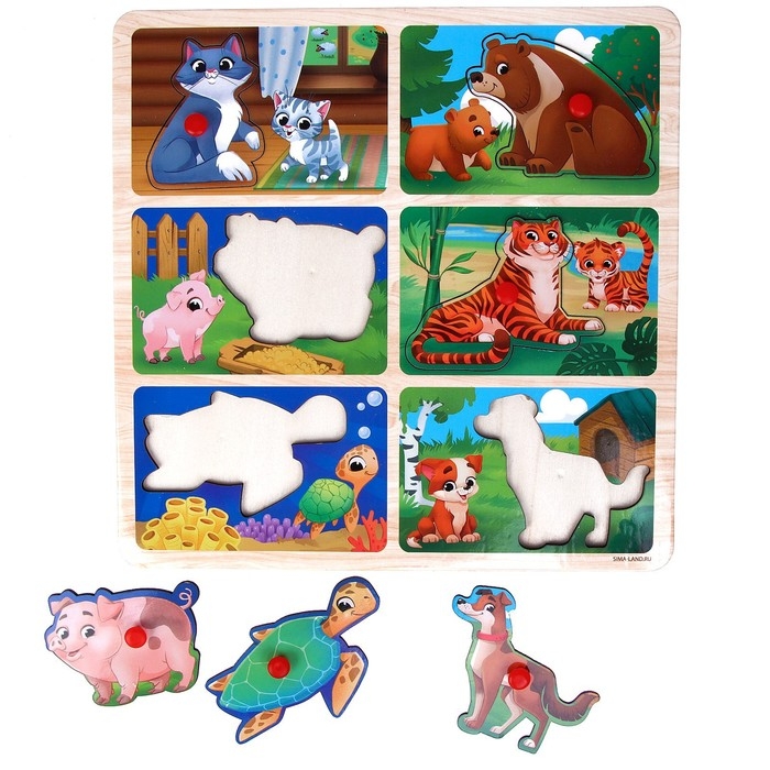 Рамка - вкладыш &laquo;Мама и малыши&raquo;