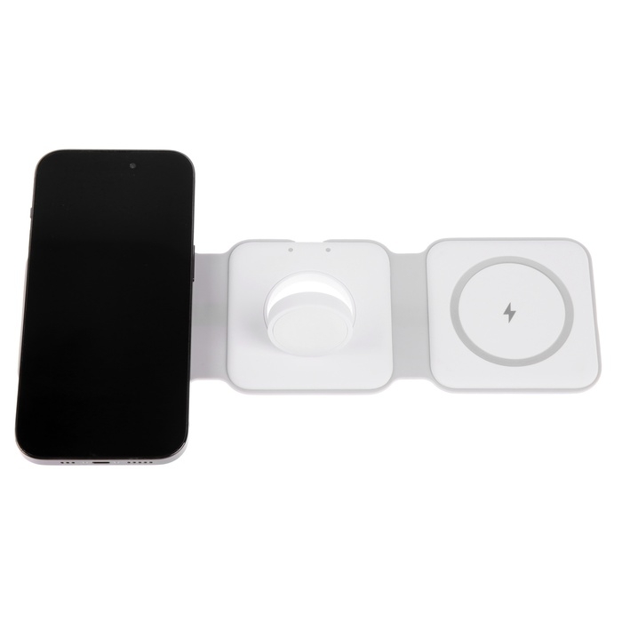 Беспроводное зарядное устройство 3 в 1 A07, 15 W, поддержка MagSafe, складная, белая Беспроводное зарядное устройство 3 в 1 A07, 15 W, поддержка MagSafe, складная, белая