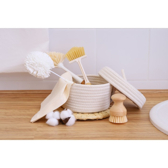 Корзина для хранения плетёная ручной работы LaDо́m &laquo;Бэлл&raquo;, 16&times;16&times;12 см, цвет бежевый