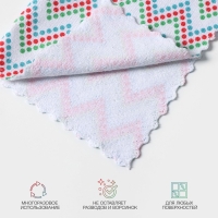 Салфетка новогодняя для уборки Доляна &laquo;С Новым Годом&raquo;, 3 шт, 220 г/м&sup2;, 30&times;30 см, микрофибра