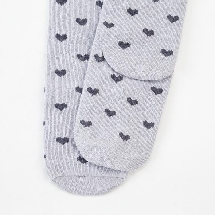 Колготки детские KAFTAN &laquo;Сердечки&raquo; 116-122 см, цвет серый
