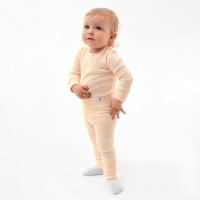 Комплект боди детских MINAKU: Basic Line BABY, цвет молочный/кремовый, рост 62-68