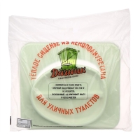 Сиденье для уличного туалета, 44 &times; 38,5 см, пенополиуретан, с крышкой, зелёное