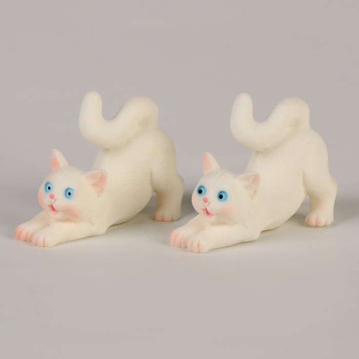 Миниатюра кукольная «Игривый котик», набор 2 шт., размер 1 шт. — 2 × 3,5 × 3 см Миниатюра кукольная «Игривый котик», набор 2 шт., размер 1 шт. — 2 × 3,5 × 3 см