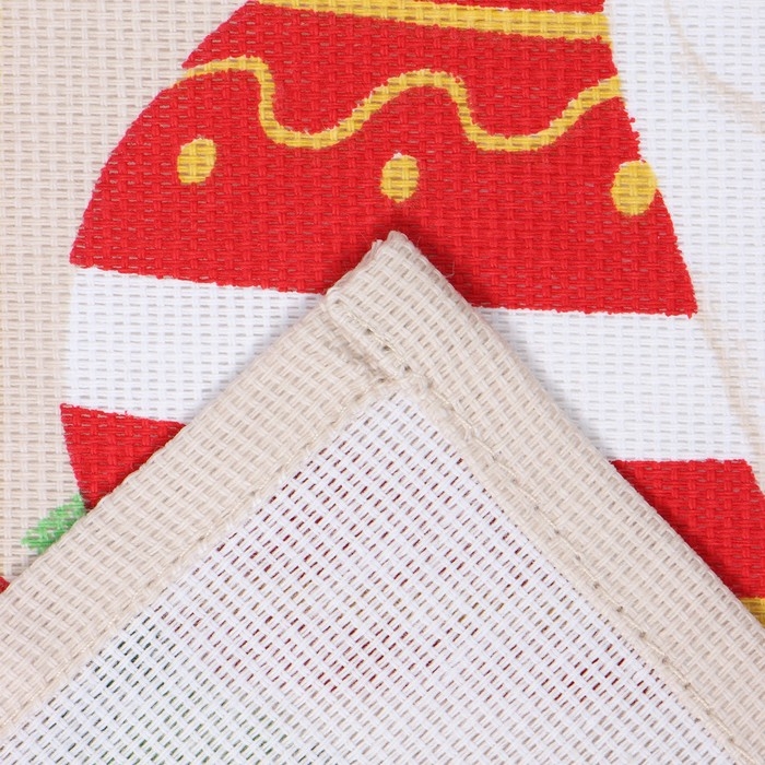 Полотенце Доляна "Новогодние игрушки" 28х46 см, 100% хл, рогожка 164 г/м2