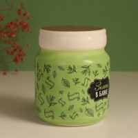 Копилка керамика "Зелень в банке" 11,5х11,5х14,3 см Копилка керамика "Зелень в банке" 11,5х11,5х14,3 см