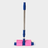 Щётка для окон Доляна, телескопическая стальная ручка 46(76) см, сгон 20 см, насадка поролон 20&times;8 см