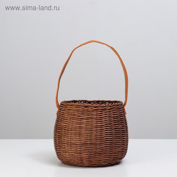 Корзина плетеная (ротанг), 15,5х15,5 см, 1 шт., коричневый