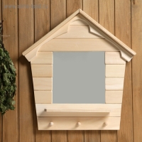 Зеркало "Теремок", сосна, натуральный, 65×43×10 см Зеркало "Теремок", сосна, натуральный, 65×43×10 см