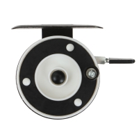 Катушка инерционная, металл пластик, диаметр 5.7 см, цвет черный белый, 601A