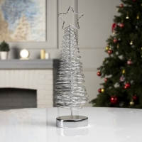 Светодиодная фигура «Ёлка плетёная» 10 × 38 × 10 см, металл, батарейки АААх3 (не в комплекте), свечение белое Светодиодная фигура «Ёлка плетёная» 10 × 38 × 10 см, металл, батарейки АААх3 (не в комплекте), свечение белое