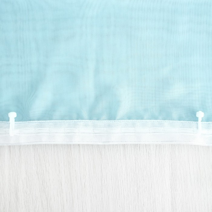 Штора-тюль для кухни Witerra 140х180 см, цвет голубой, вуаль, п/э100%