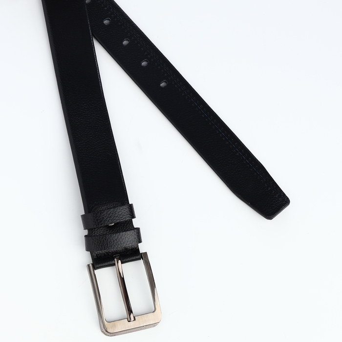 Ремень мужской, ширина 3.5 см, винт, пряжка металл, цвет чёрный Ремень мужской, ширина 3.5 см, винт, пряжка металл, цвет чёрный