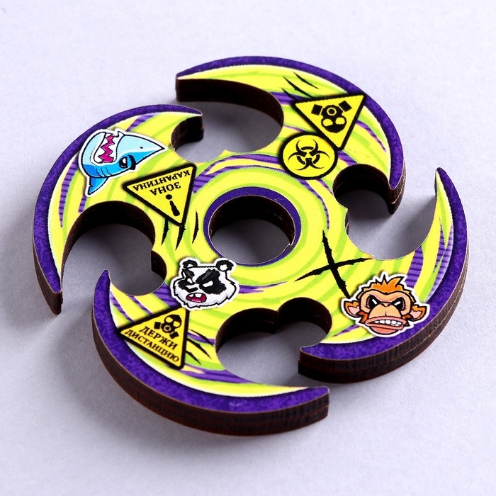 Деревянное оружие детское сувенирное &laquo;Сюрикен&raquo;, животные