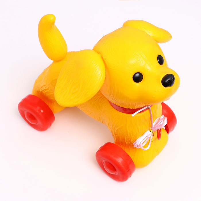 Развивающая игрушка - каталка детская Развивающая игрушка - каталка детская "Собачка" на веревочке, 26 х 15 х 27см