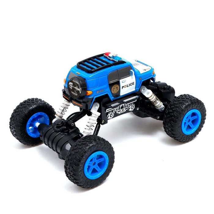 Джип радиоуправляемый &laquo;Полиция&raquo;, работает от аккумулятора, цвет синий
