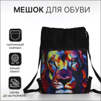 Мешок для обуви на шнурке, Sacvoyage, цвет чёрный Мешок для обуви на шнурке, Sacvoyage, цвет чёрный