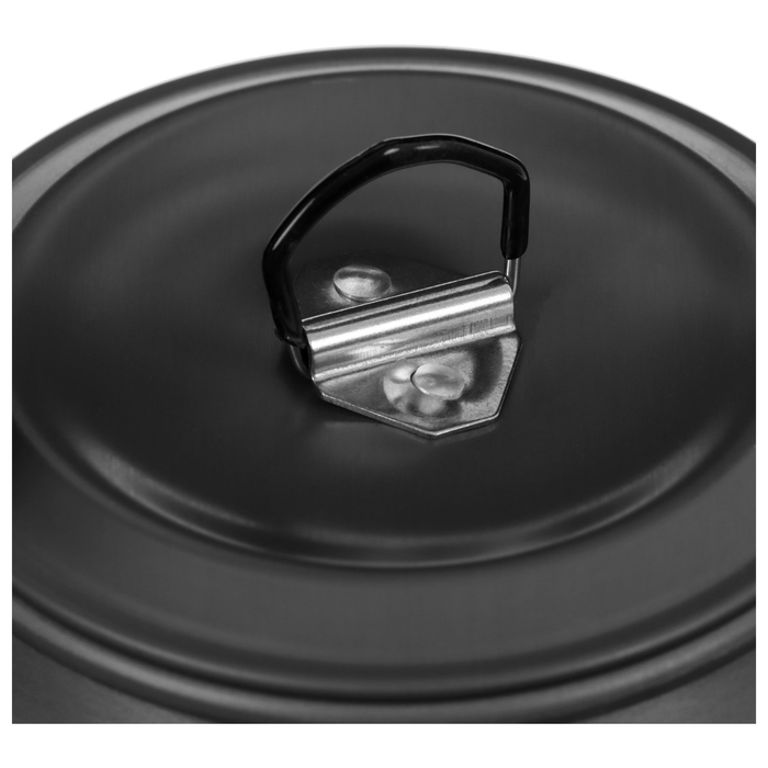 Набор туристической посуды Maclay: чайник, кастрюля, сковорода, 3 чашки, черпак, лопатка, губка