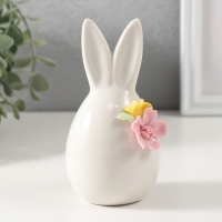 Сувенир керамика "Зайчик белый пухлый с букетом" 6,6х6,3х11,9 см Сувенир керамика "Зайчик белый пухлый с букетом" 6,6х6,3х11,9 см