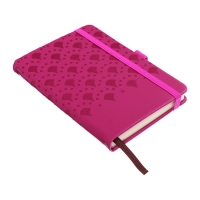 Ежедневник недатированный, формат А6, 100 листов, в клетку, обложка кожзам, на резинке, розовый Ежедневник недатированный, формат А6, 100 листов, в клетку, обложка кожзам, на резинке, розовый