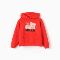 Джемпер с капюшоном Крошка Я "Мишка", рост 74-80 см, красный Джемпер с капюшоном Крошка Я "Мишка", рост 74-80 см, красный