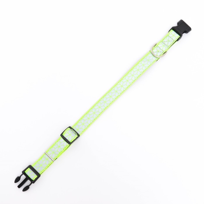 Ошейник со светоотражающим орнаментом, 55 х 2,5 см, салатовый Ошейник со светоотражающим орнаментом, 55 х 2,5 см, салатовый