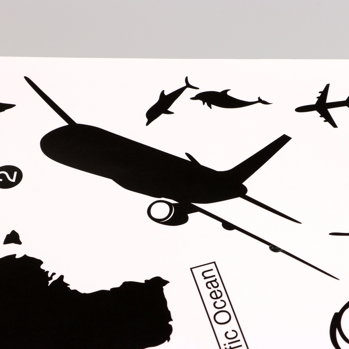 Наклейка 3Д интерьерная Карта мира 90*60см Наклейка 3Д интерьерная Карта мира 90*60см