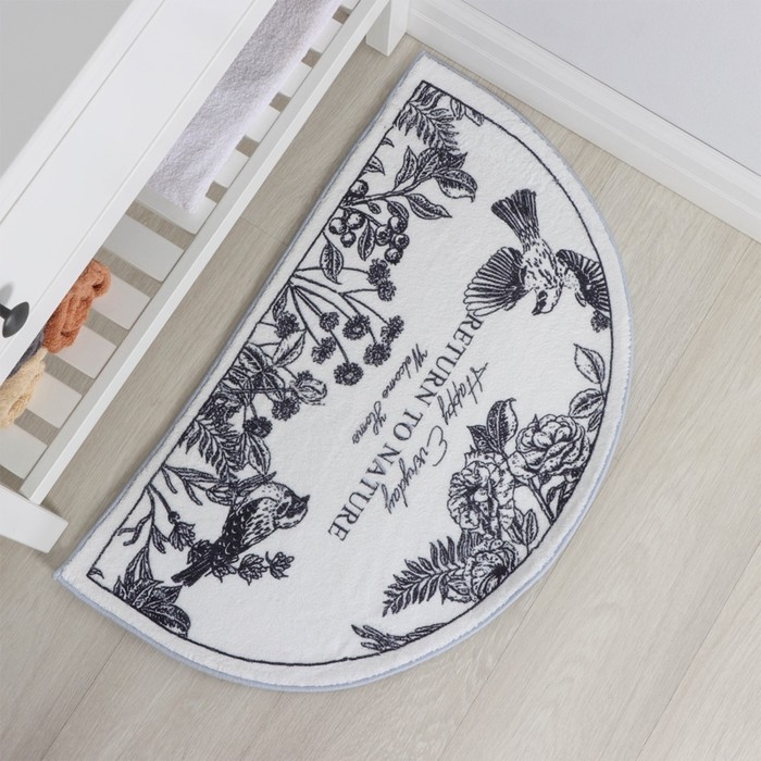 Коврик для дома SAVANNA Return to nature, 50&times;80 см, цвет белый