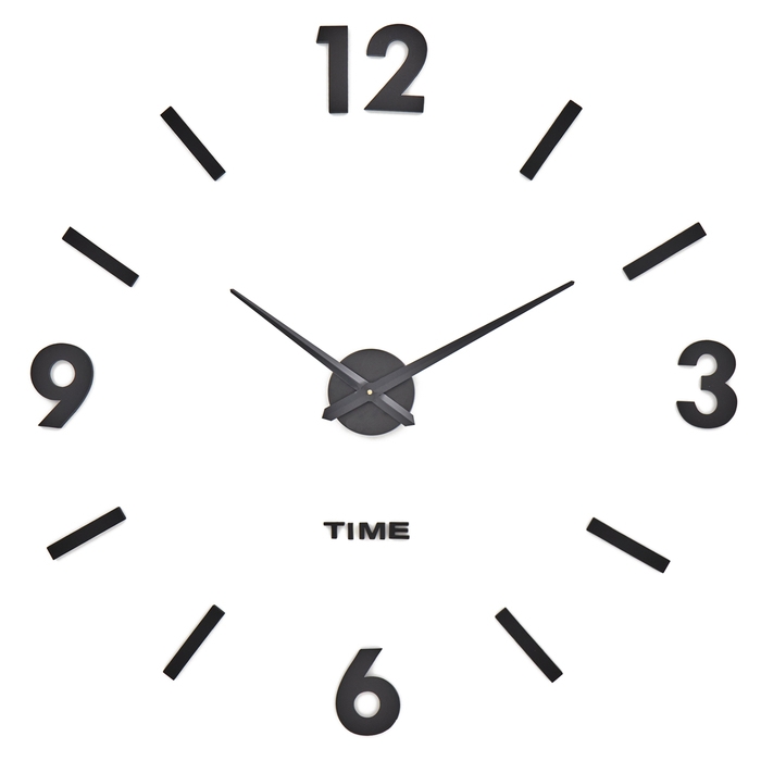 Часы настенные интерьерные, 3d Часы настенные интерьерные, 3d "Соломон", наклейка, большие, d-120 см