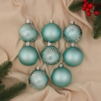 Набор шаров пластик d-6 см, 8 шт "Ноктюрн"