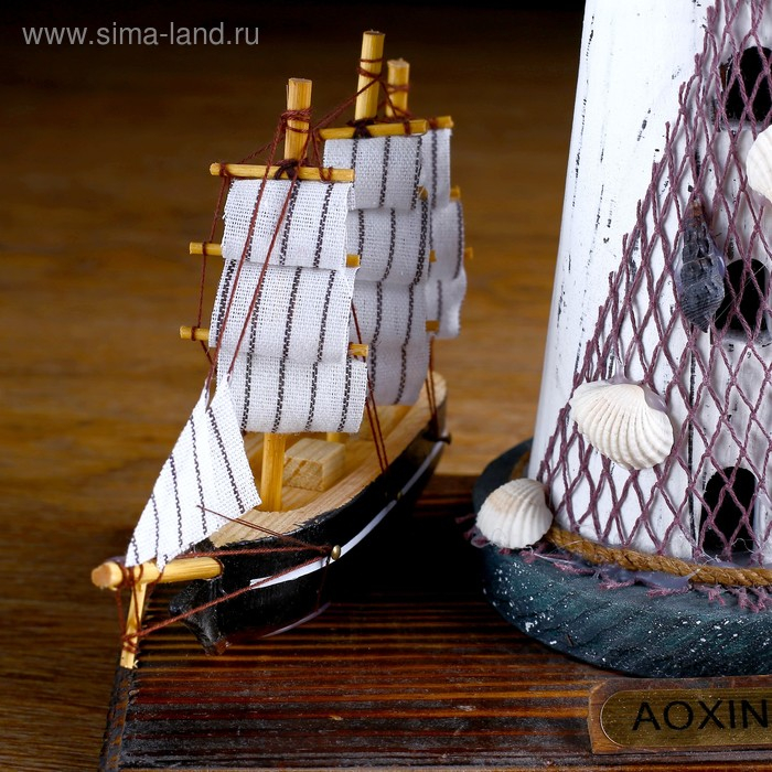 Набор настольный &laquo;Маяк&raquo;: подставка для ручек, визитница, 14 х 30 х 27 см