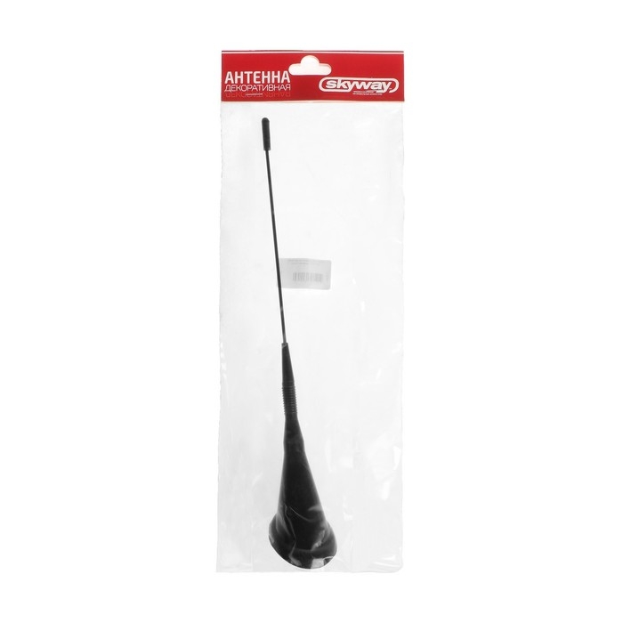 Антенна декоративная Skyway, 27 см, основание 70 x 50 мм, черный , S00201009