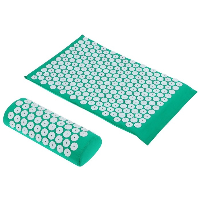 Набор акупунктурный Sangh: коврик массажный 65х40х2 см, болстер 36х9х13 см Набор акупунктурный Sangh: коврик массажный 65х40х2 см, болстер 36х9х13 см