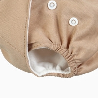 Набор многоразовых подгузников &laquo;Листья&raquo;, 3-8 кг, цвет белый, коричневый, 2 шт., Крошка Я