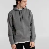 Толстовка с капюшоном унисекс King, темно-серый меланж, размер S