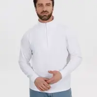 Свитшот на молнии из бифлекса Morfiss, белый, размер XS/S