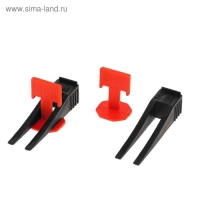 Комплект Зажим + Клин для выравнивания плитки ЛОМ, в упаковке 40/40 шт. Комплект Зажим + Клин для выравнивания плитки ЛОМ, в упаковке 40/40 шт.