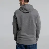 Толстовка на молнии с капюшоном унисекс King, темно-серый меланж, размер S