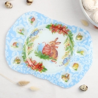 Подставка стеклянная для яиц Доляна «Праздничный кролик», 37×24,5 см, 8 ячеек Подставка стеклянная для яиц Доляна «Праздничный кролик», 37×24,5 см, 8 ячеек