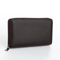 Портмоне-клатч мужской на молнии, отдел для купюр, карт, монет, цвет коричневый Портмоне-клатч мужской на молнии, отдел для купюр, карт, монет, цвет коричневый