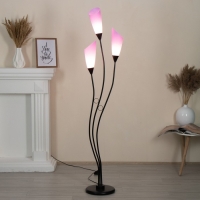 Торшер "Айрис" 3хЕ27 15Вт черно-фиолетовый h.167 см