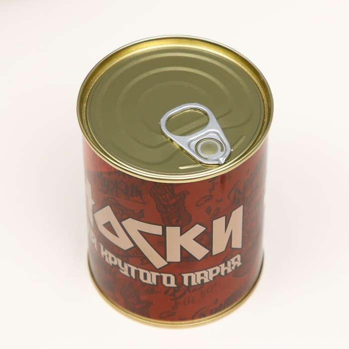 Носки в банке "Для крутого парня" (внутри носки мужские, цвет чёрный)