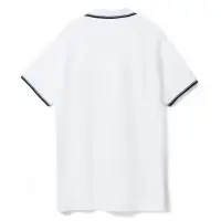 Рубашка поло мужская с контрастной отделкой Practice 270, белый/темно-синий, размер M