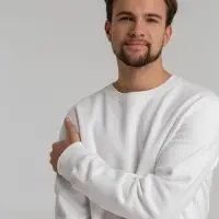 Свитшот унисекс King, белый, размер 3XL