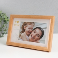 Фоторамка пластик 10х15 см с паспарту "Я и мама" 23х15 см