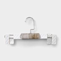 Вешалки для брюк и юбок LaDо́m Eliot, 29×15 см, 3 шт, с зажимами, цвет белый Вешалки для брюк и юбок LaDо́m Eliot, 29×15 см, 3 шт, с зажимами, цвет белый