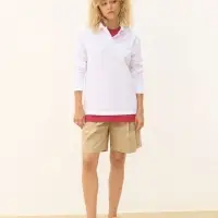 Рубашка поло унисекс с длинным рукавом Pacific LSL, белая, размер 5XL