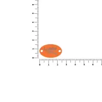 Шильдик металлический Alfa Oval, оранжевый неон Шильдик металлический Alfa Oval, оранжевый неон